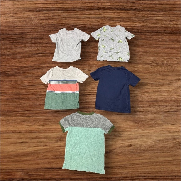 Nine x Carter's 3T Tees - Teal, Gray, Navy, grn, striped, astronaut. Exclt Cdtn - Picture 5 of 7